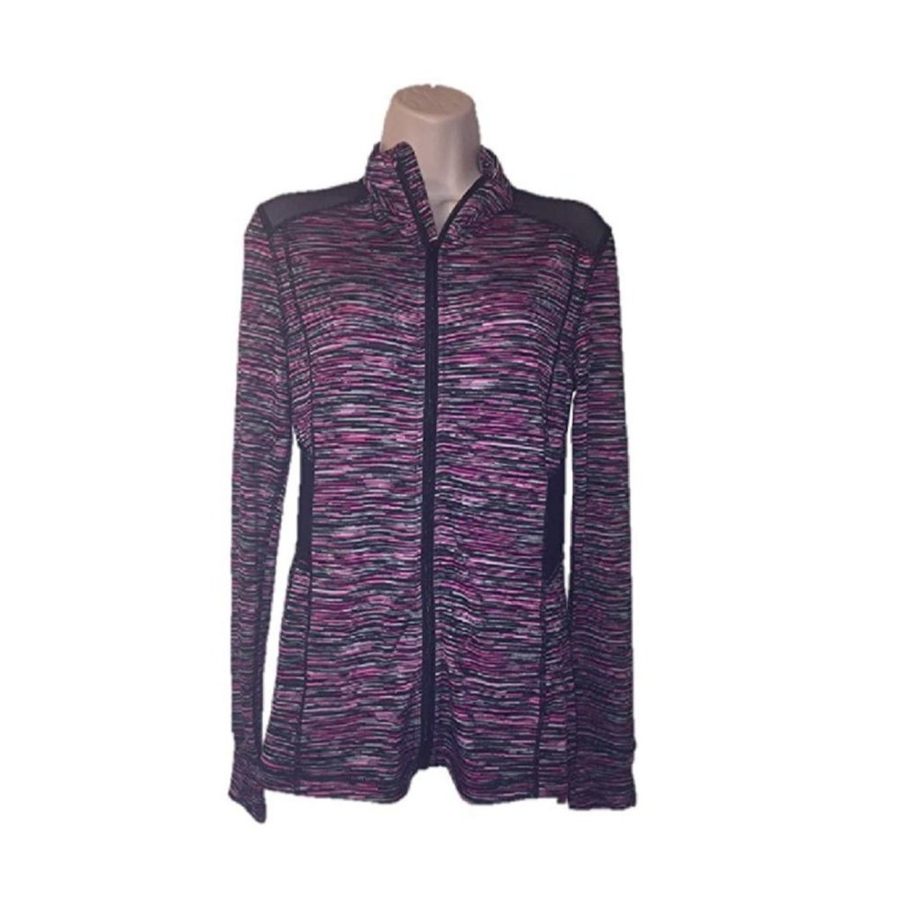 Material Girl Multi Space Dye Juniors' Mesh-Inset Lightweight Jacket, Size XXS